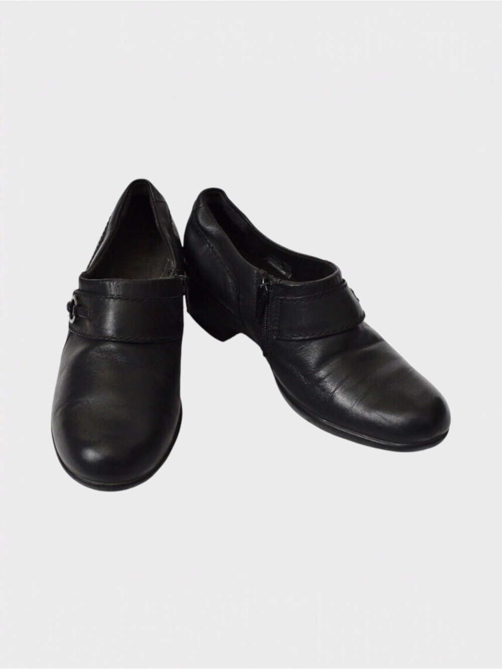 Clarks Leather Comfort Heeled Loafers